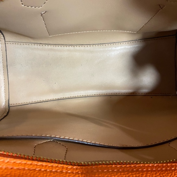 Michael Kors Orange Satchel With Rivets - Picture 6 of 6